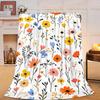 Vintage Flower Blanket Birthday Christmas for Women Girl Gift Spring Floral Blanket Soft Cozy Plush Flannel Fleece Throw Blanket