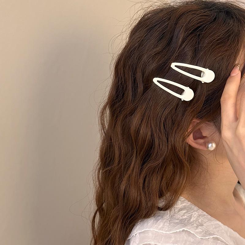 

Cute Colorful Teardrop Hair Clips - Pair of Versatile Duckbill Clips for Side Bangs