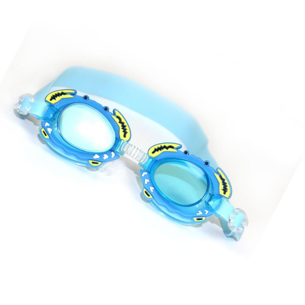 Waterproof Children Swimming Goggles Anti Fog Cartoon Kids Swim Goggles for Boys Girls Lake Blue Crab