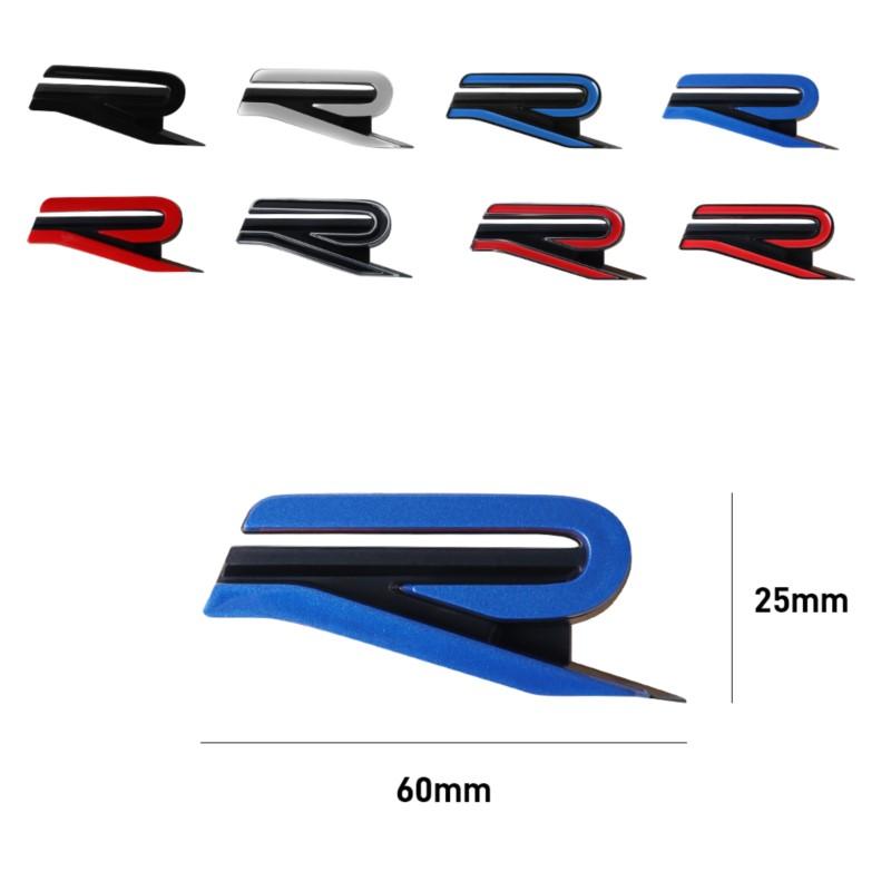 AABIQ1 3D ABS Car Front Grille Badge Decoration Emblem Sticker For Volkswagen VW R Polo Passat Golf Jetta T-ROC Beetle Tiguan Touareg