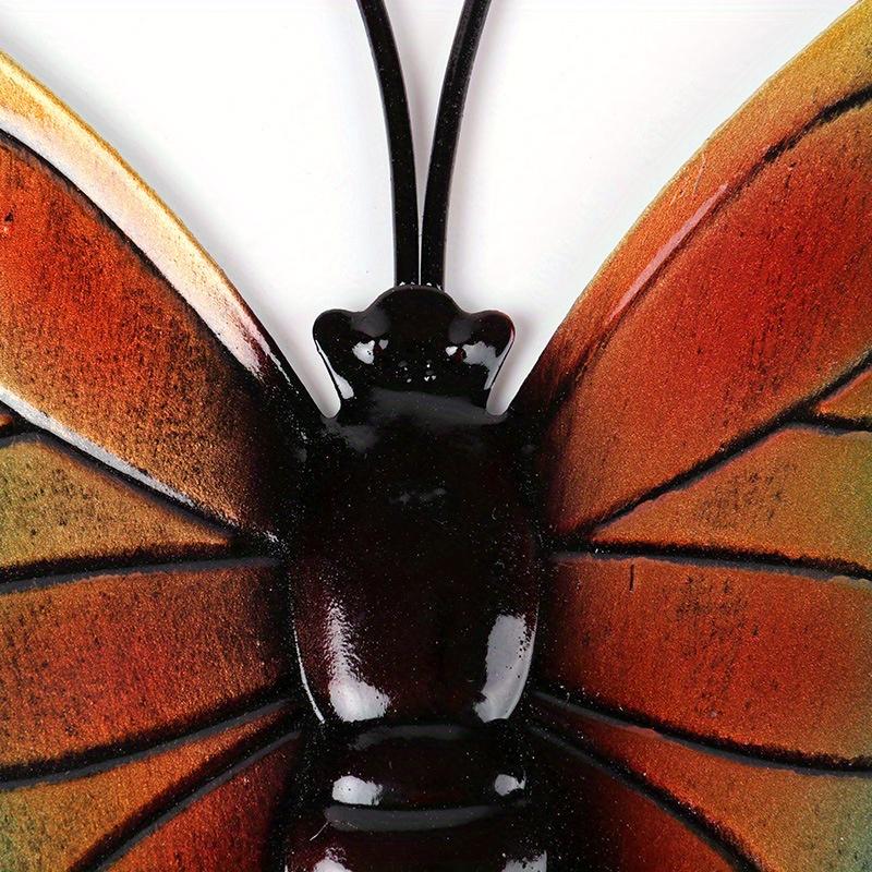 1Pc Iron Art Colorful Simulation Butterfly Pendant for Outdoor Garden Patio Background Wall Home Decoration Ornaments