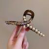 2024 Korean Pearl & Rhinestone Luxury Shark Clip for Updo