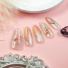 30pcs Gold-Plated Butterfly Cat Eye False Nails - Exquisite High-Grade Whitening Manicure Tips