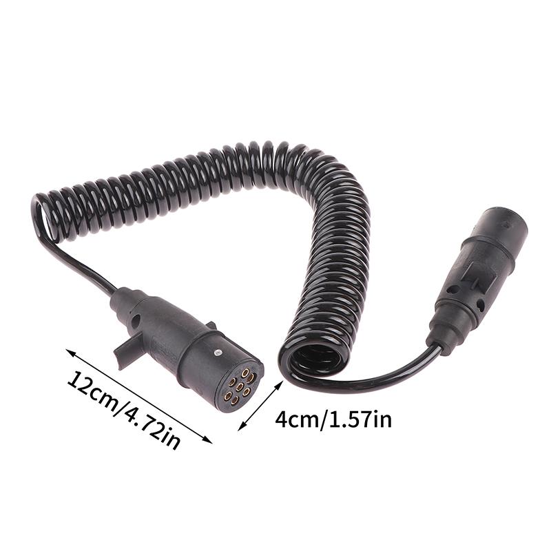 7 Way Trailer Wire Electrical Power Coiled Cord Trailer Breakaway Cable For Semi Trucks Tractors