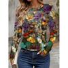 Womens Long Sleeve Crew Neck T-Shirt With 3D Flamingo Print Soft Milk Silk Fabric Loose Fit Casual 2025
