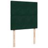 Box Spring Bed with Mattress Dark Green 80 X 200 Cm Velvet
