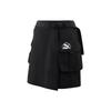 Letter Logo Printed Large Pocket Vintage Breathable Work Casual Skirt Women Skirts Black 537428-01
