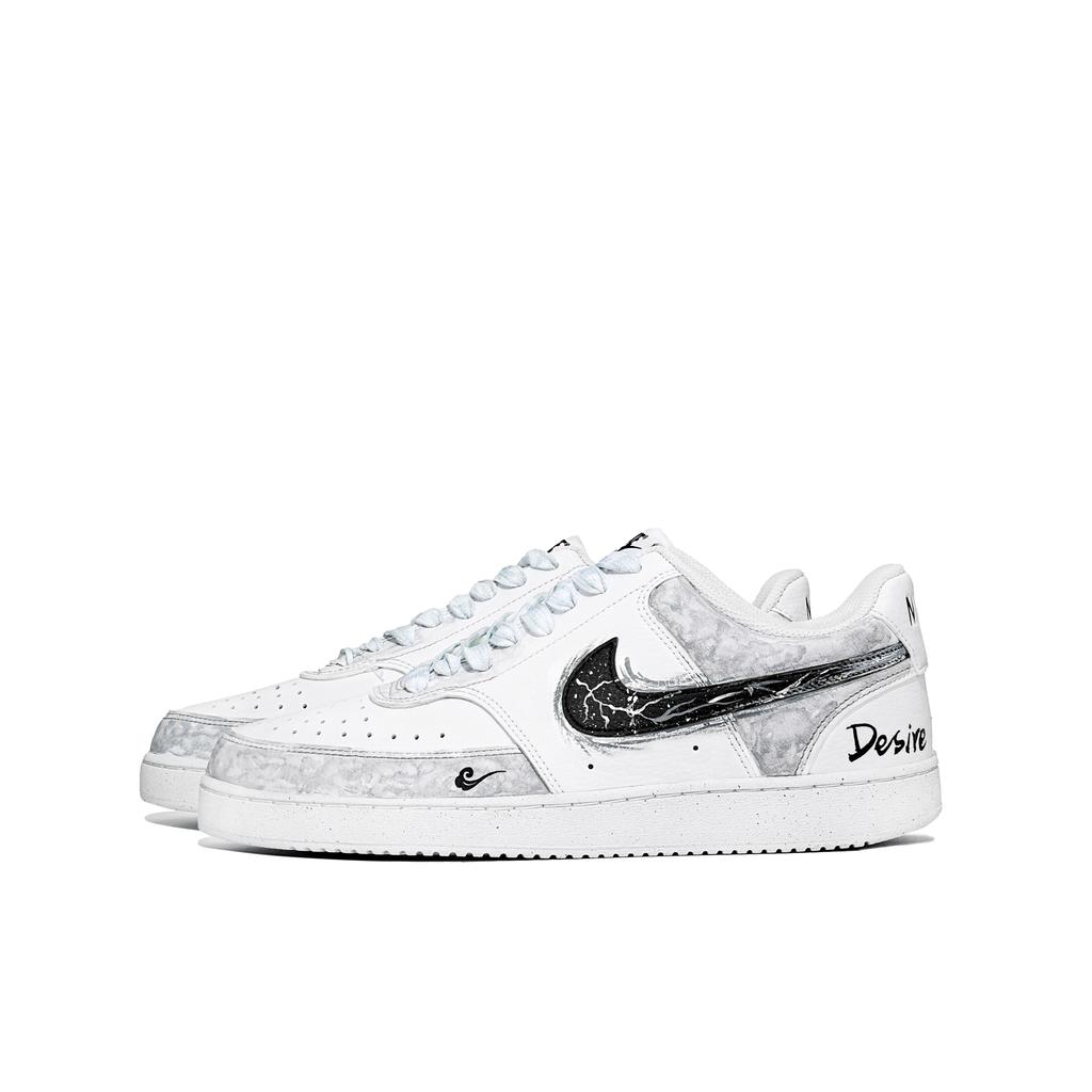 Nike Court Vision Thunder Mist Sea Low Top Skateboard Shoes Men's Light Gray DH2987-110(Team309-QD)