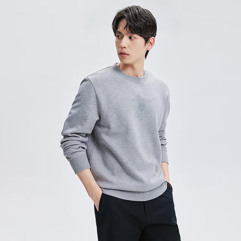 SEPTWOLVES Men's Printed Fleece Crewneck Sweatshirt