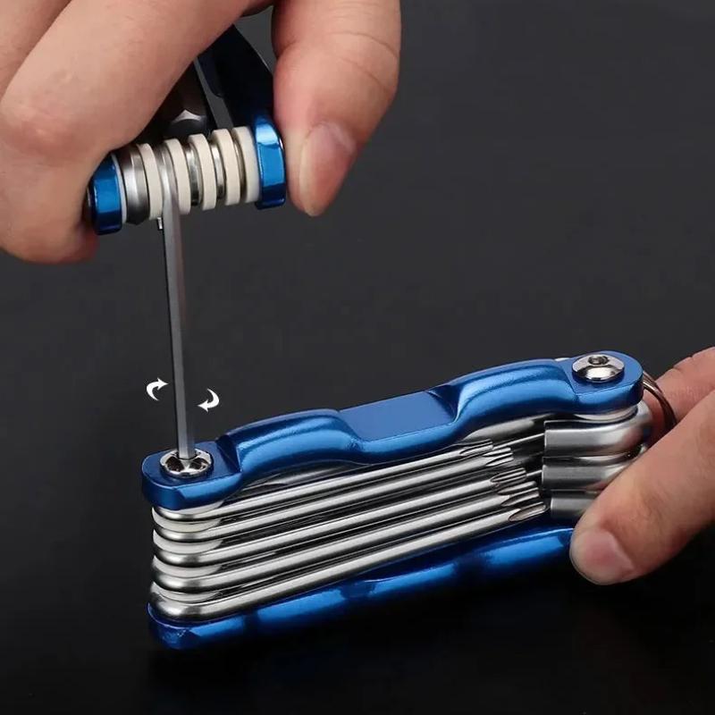 Portable Folding Hex Wrench Allen Set Metal Metric System Torx Hexagonal Spanner Screwdriver Hex Key High Quality Hand Tool