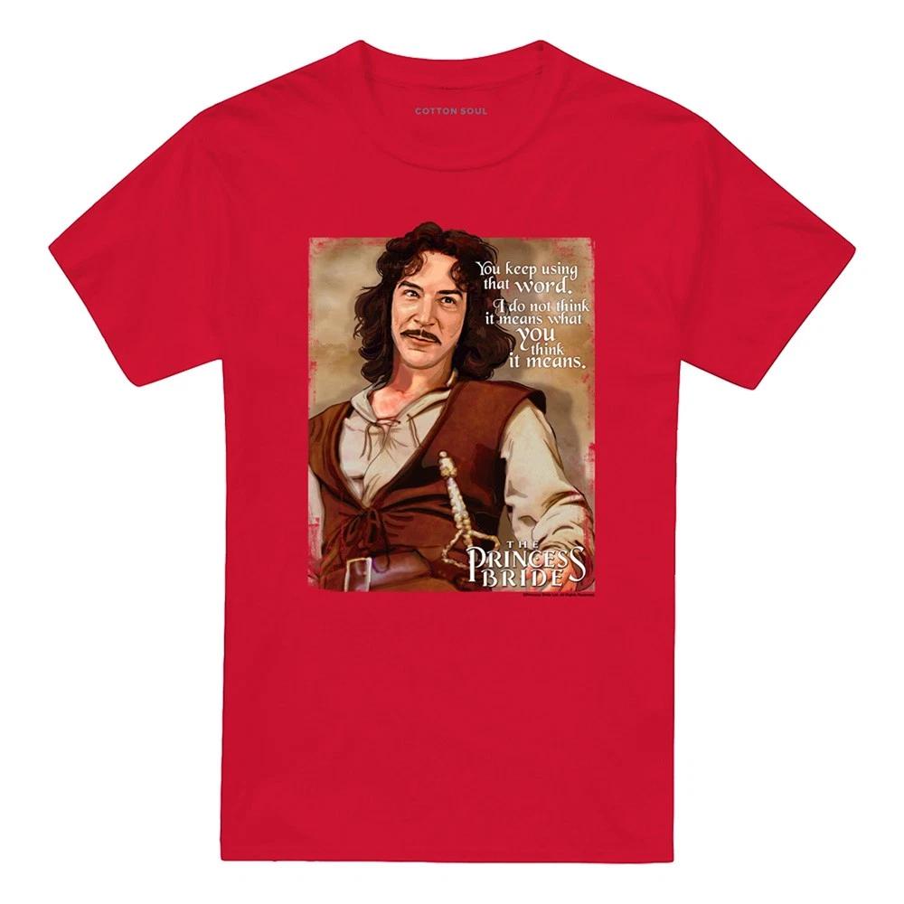 Princess Bride Word 100% Cotton T-shirt Mens Tees Top S-4XL, Red 3XL
