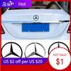 Vkhzm9 For Mercedes Benz Middle Trunk Star Logo Car Emblem Badge FOR Benz A C E CLA GLC Class W117 W176 W204 W205 W212 W213 W253 3 Pins