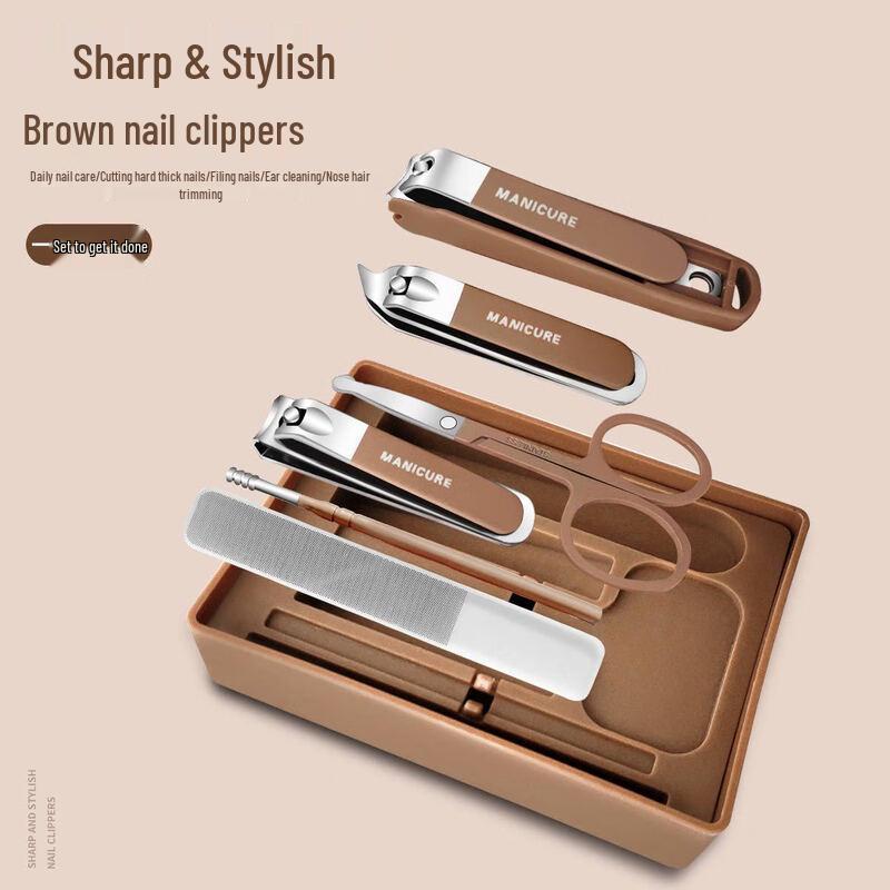 Xiaoyueya Anti-Splash 6-Piece Nail Clipper Set