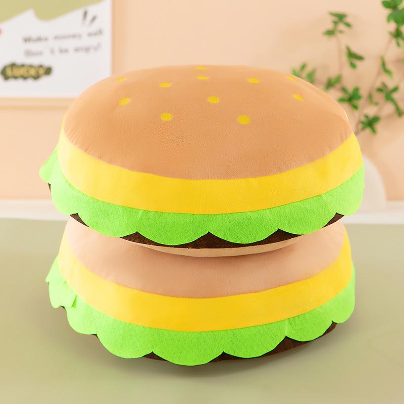 Cross-border Creative Hamburger Plush Toy Pillow for Kids – Unique Sofa Back & Seat Cushion Gift