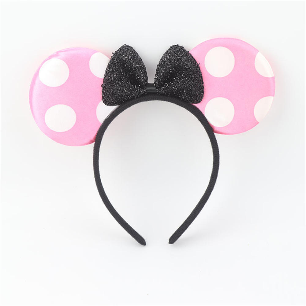 Favors Bows Knot Hair Hairbands Baby Girls Ears Headbands Lovely Pink Mom Party Ears Lovely Boys Mickey Minnie Black Accessories