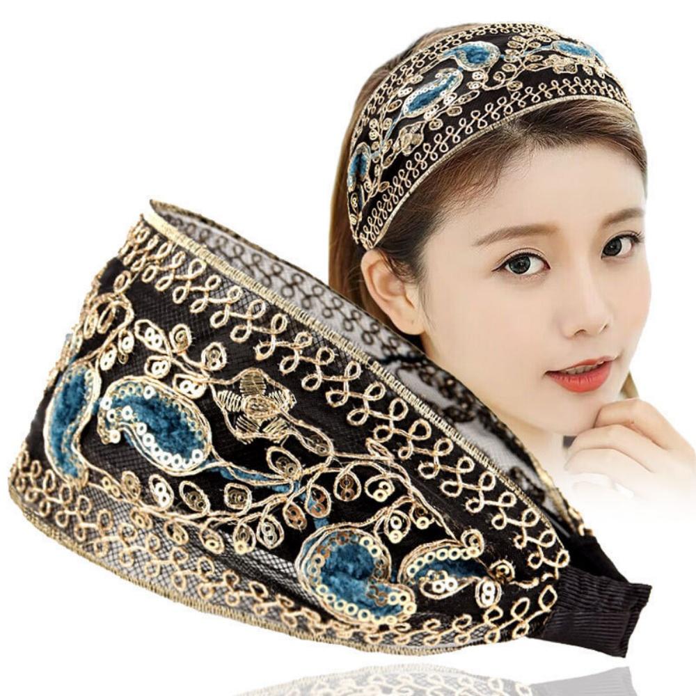 

Роскошные широкие кружевные повязки на голову с цветами женские головные уборы обруч для волос аксессуары для волос для девочек женская повязка на голову аксессуары для волос подарки