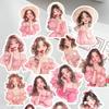 16pcs Cute Self-made Watercolor Watercolor Pink Cute Girl Scrapbooking Stickers /Decorative /DIY Craft Photo Albums/trunk