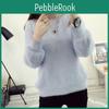 Fleece Winter Autumn Womens And Thickened Sweater Half Turtleneck Knitted Bottoming Shirt