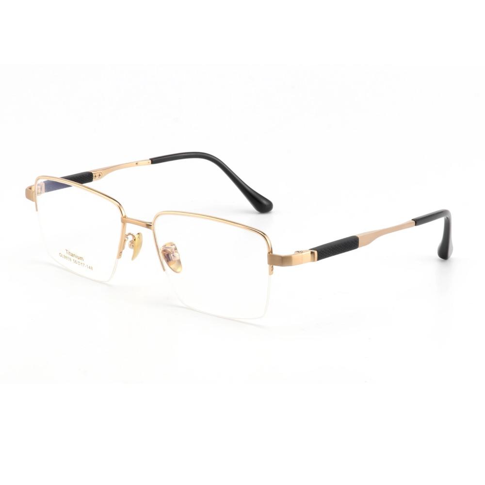 Óculos Masculinos de Titânio Puro Óculos de Uso Diário para Escritório Lentes de Prescrição Progressivas Miopia Hipermetropia Óculos Antirreflexo
