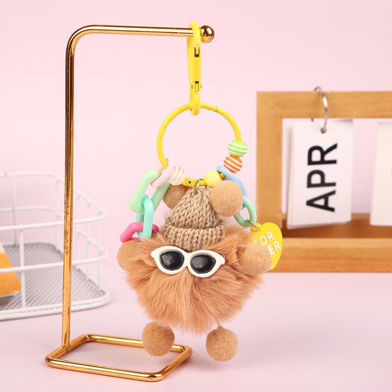 

Угольный шар, цветная сумка, плюшевый брелок, имитация плюша, кулон, кулон для волос кофейный