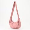 Maison Vert Leichte geraffte rosa One-Shoulder-Tasche, Klein, (50)