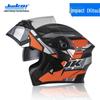 Jiekai Full-Face Flip-Up Motorcycle Helmet for Men & Women - Winter Electric Vehicle Safety Helmet