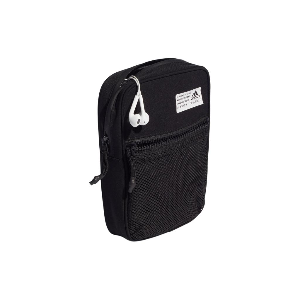 New Adidas Recycled Polyester Cell Phone Pouch, Shoulder Bag, Crossbody Bag Mini Unisex Black HB1337