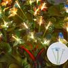 6/8 Köpfe Schmetterling Glasfaser Blume LED Lampe Solare Gartenleuchte für Außenhof Landschaftsdekoration