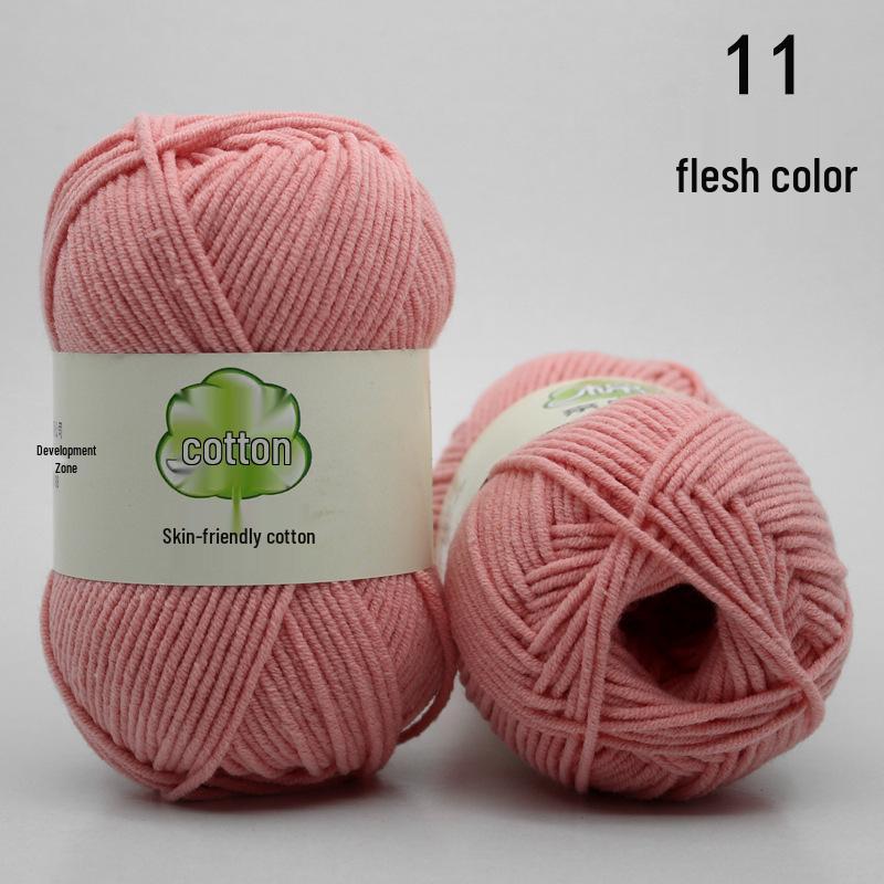 Combed 5-Ply Milk Cotton Yarn for DIY Knitting & Crochet - Medium-Thick Scarf & Blanket Material Pack