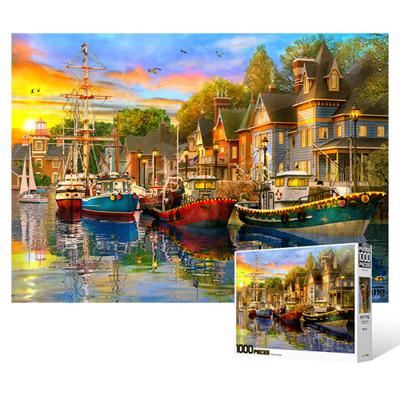 1000 Piece Jigsaw Puzzle / Dockside Village, Popular Korean Puzzle