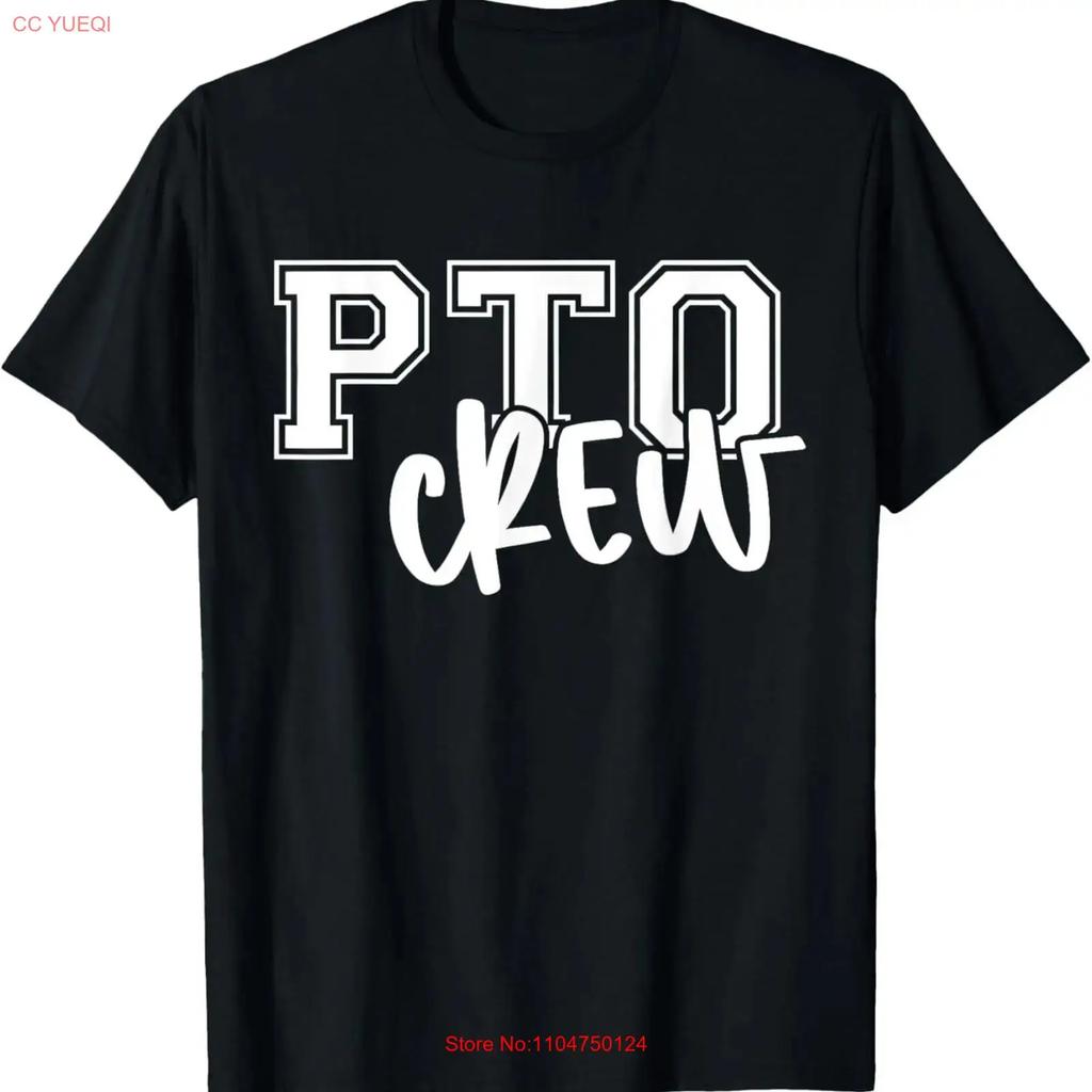 Retro PTO Crew Parent Teacher Organization Back To School T Shirt for Dad vintage Washed Stylish Versatile Casual fashion homme