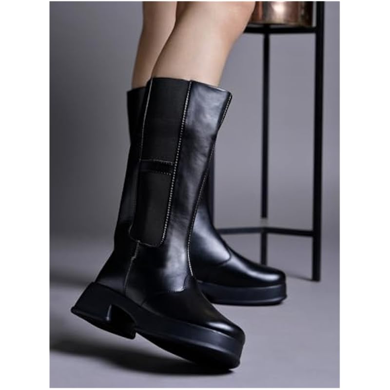 Shoetopia Smart Casual Black Long Boots For Women & Girls /Eu39