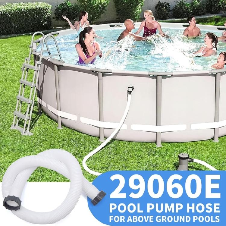2Pcs Strong Plastic Pool Hose Quick Connect Design Over Ground Pool Hose Simple Installation Suitable for Above Ground
