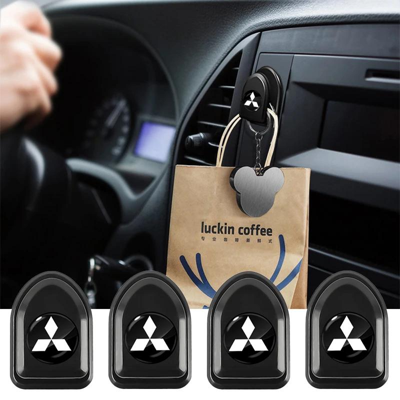 djsc4 New Mini Car Hooks USB Cable Headphone Key Storage Hooks For Mitsubishi Outlander I200 Pajero Eclipse ASX Lancer Space Delica Ex