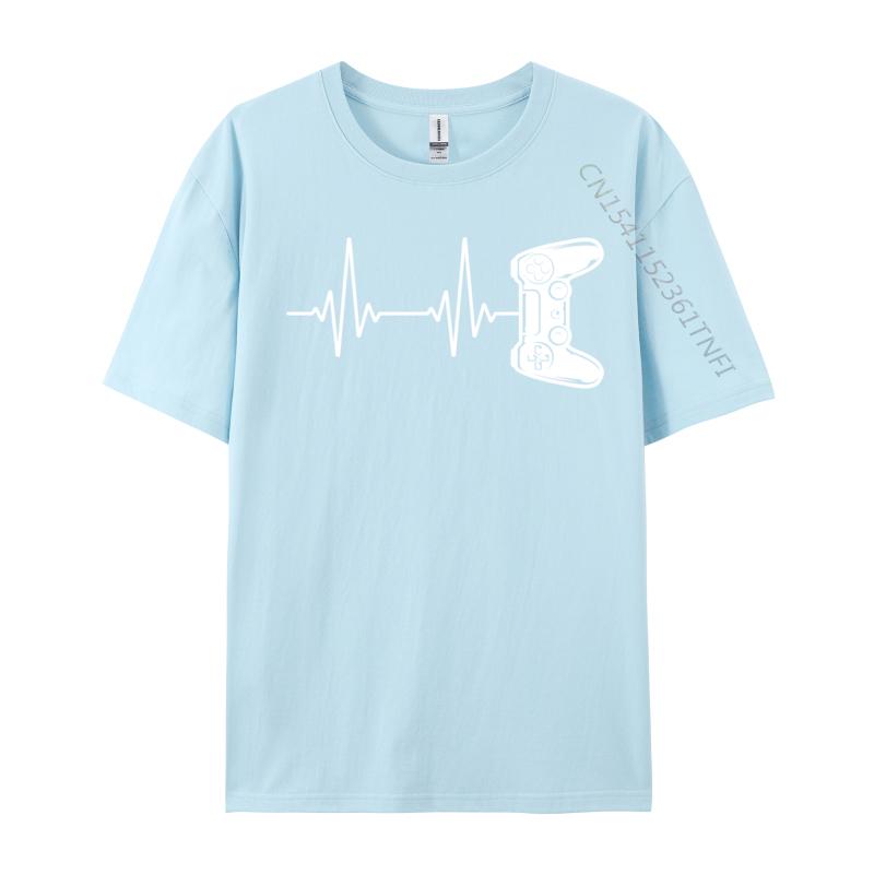 Gaming Controller Gamer Video Game Heartbeat Tops Tees Gamer Heartbeat Video Game Lover Unisex Tshirt Slim Fit T Shirts Hip Hop