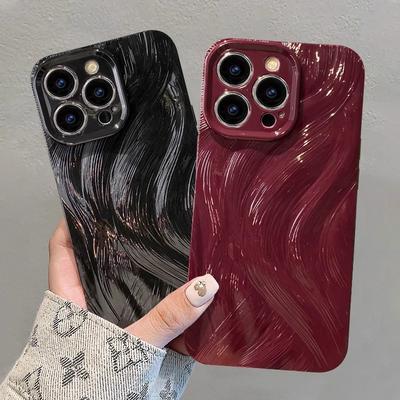 Simple Pure Shell Suitable for Apple 15 Mobile Phone Case Iphone14PRO Three-dimensional Feather Yarn 13 Fine Hole Anti-fall 12 Silicone X