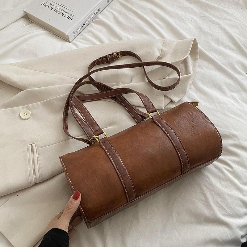 Женская ретро-сумка через плечо из искусственной кожи — фото 6