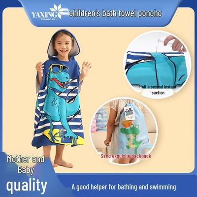 Kapuzen-Cartoon-Baby-Badetuch und Strandponcho - Groß, Saugfähiger Kleinkind-Bademantel