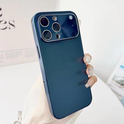 Frosted Glass Camera Lens Protect Phone Case For For Iphone 17 Air 16 15 14 13 12 Pro Max Plus Large Window Shockproof Cover