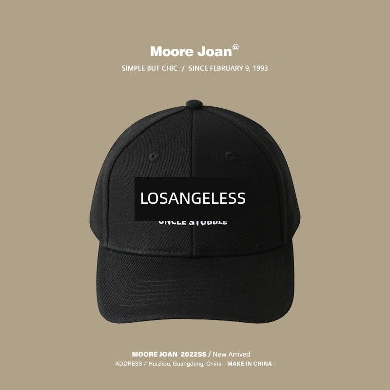 

New Baseball Cap Girls Spring Summer Korean Style Versatile Wide Brim Face-Showing Small Peak Cap Hat Sun Hat Black Adjustable