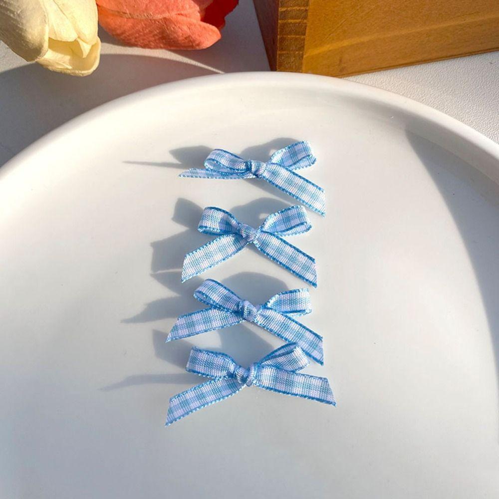 

10 шт. Заколки для волос с бантиком для хлопковой куклы, украшение, мини-заколка для волос куклы, аксессуары, подарок на день рождения синий