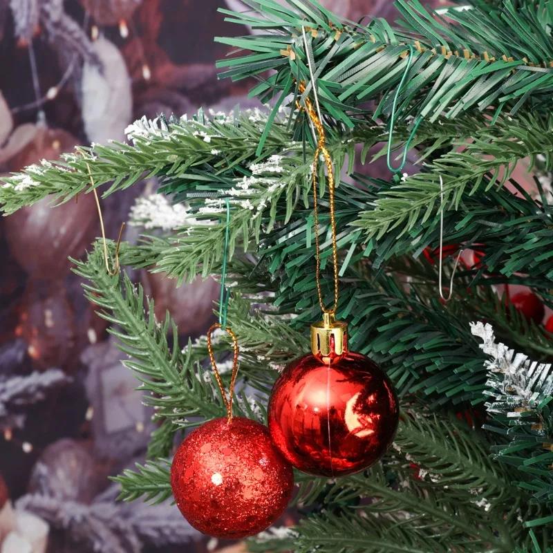 500/100PCS Christmas Tree Hook Ornaments 4cm Metal Hanger S-Shaped Hooks Xmas Ball Pendant Decoration for home Navidad New Year