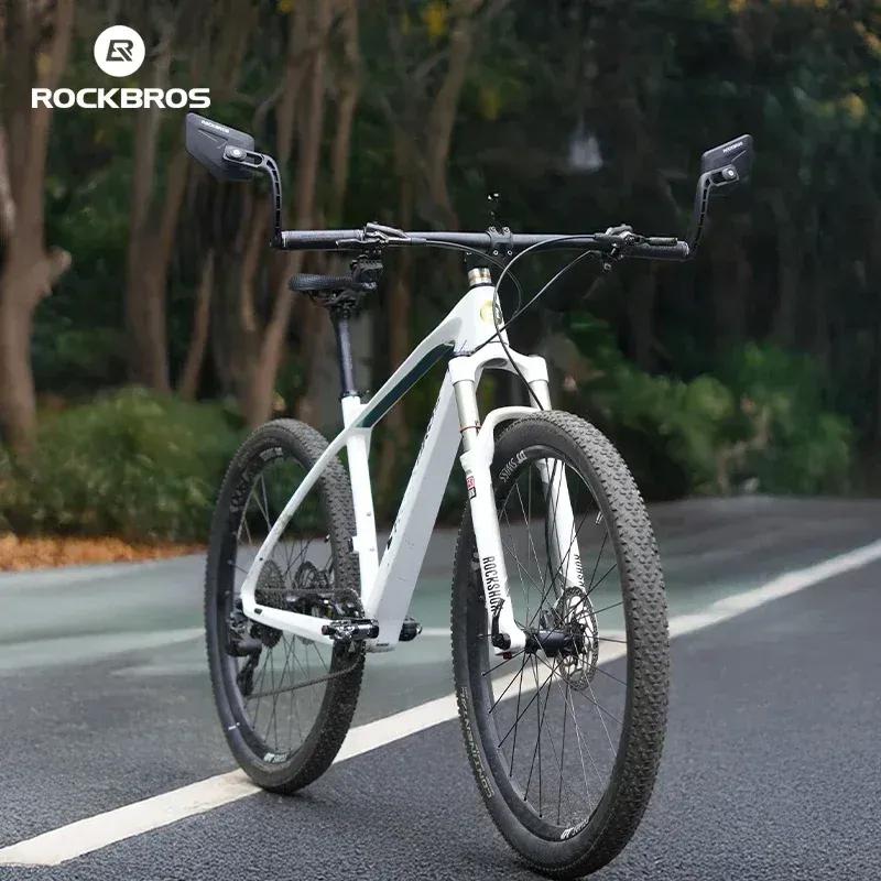 ROCKBROS Grip Plug MTB Rearview Mirror HD 360° Adjustable Rotating High Strength Bicycle Plane Mirror Bike Accessories Parts