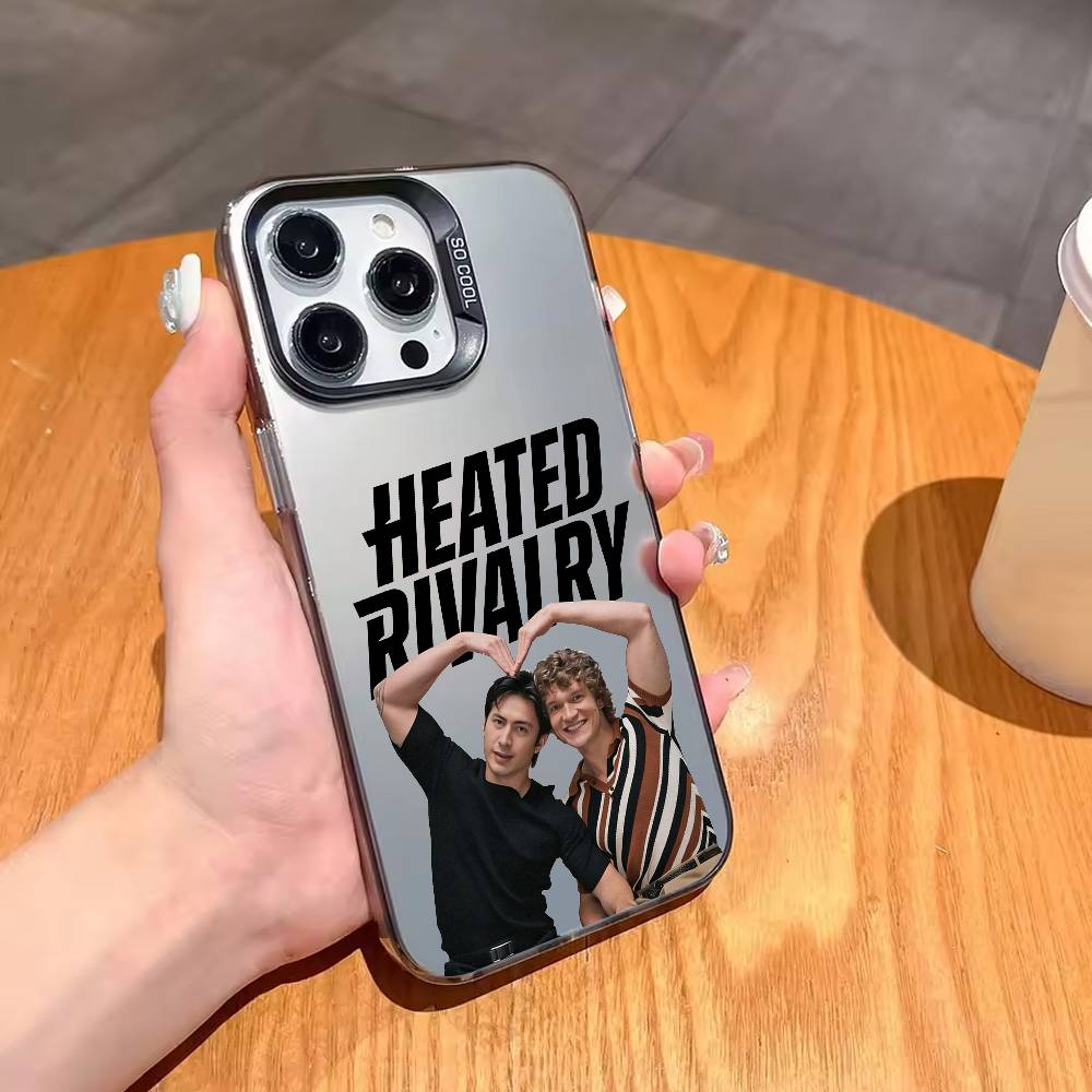 H-Heated Ice Hockey R-Rivalry Phone Case For iPhone17,16,15,14,13,12,11 Plus,Pro Max Black Candy silver phone case