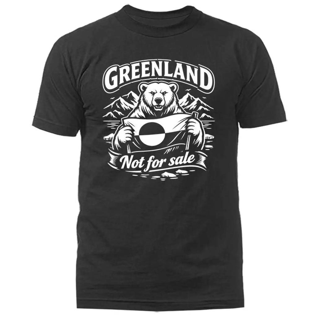 Greenland Is Not For Sale Political Stateunisext T Shirt Vintage Casual Slightly Fashion Homme Unisex Top For Everyday Wear
