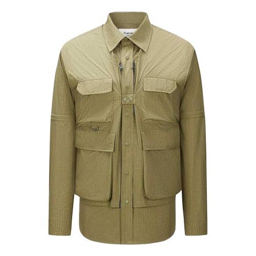Firetrap Mens 3 In 1 Ripstop Convertible Shirt