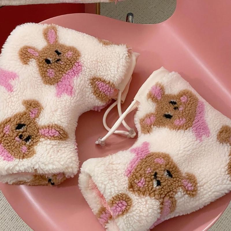 1 Pair Cartoon Scooter Mittens Children's Balance Car Gloves Warm and Soft Hand Gloves for Outdoor Sports Activities