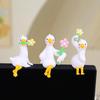 Playful 3D Duck Figurine Accessory for Desk Car Dashboard TV Monitor Decors and Gifts