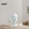 Modern Decorative Ornament for Living Room Abstract Broken Face Art Sculpture, Nordic Minimalist Plastic Statue, 3D Printed Geometric Statue