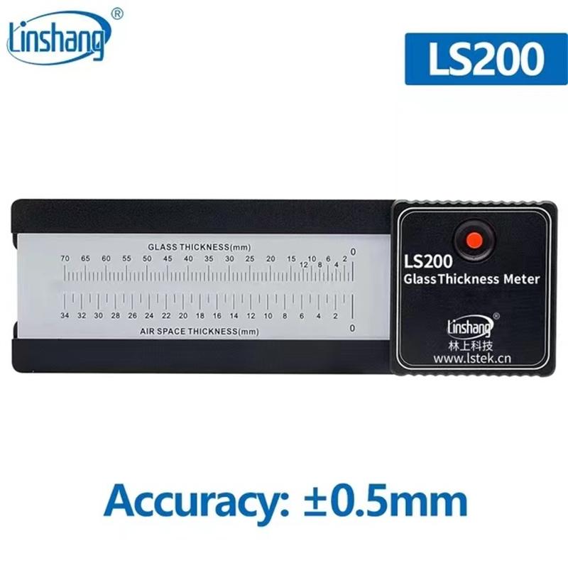 Linshang LS201 Digital Glass Thickness Meter LS200 Laser Gauge for Double Glazed Insulated Laminated Tempered Hollow IG Glass